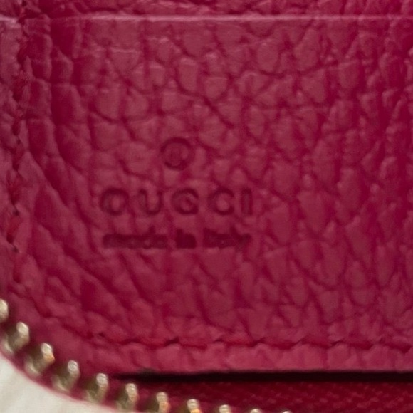 GUCCI 
Fuchsia Leather Zip Wallet - Picture 8 of 9